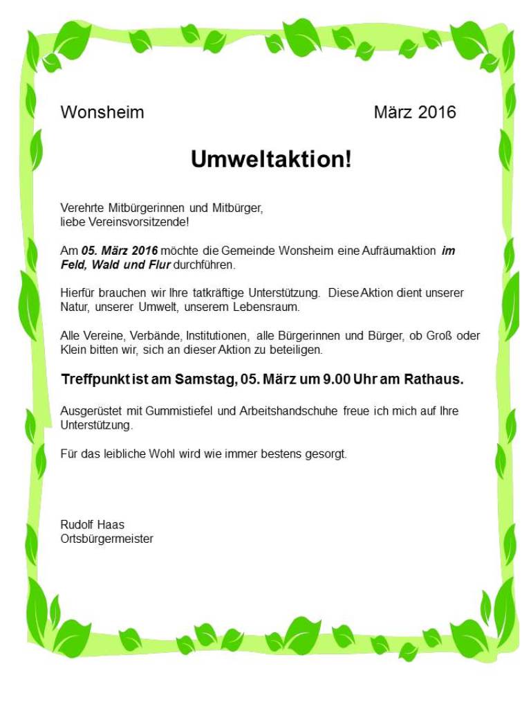 Umweltaktion 2016